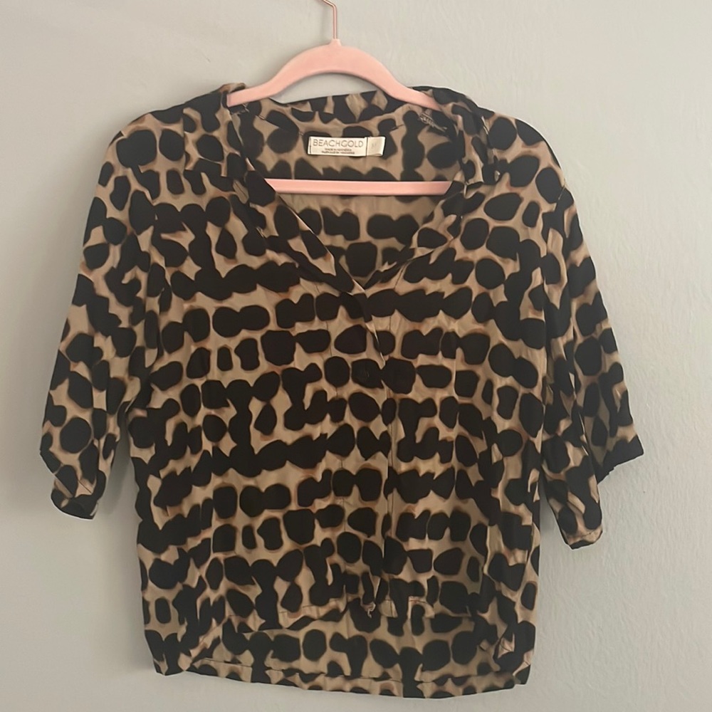 Anthropologie Cropped Button Up